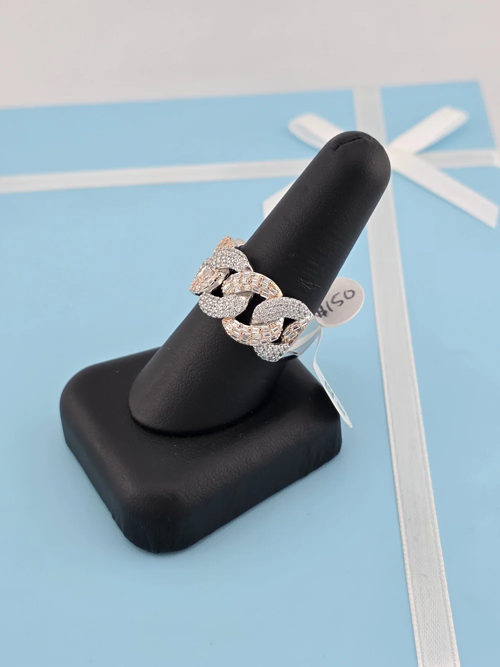 Sterling Silver 925 CUBAN Link Statement Men Ring